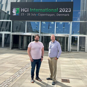 John Magee and Jonah Scudere-Weiss at HCI conference 2023